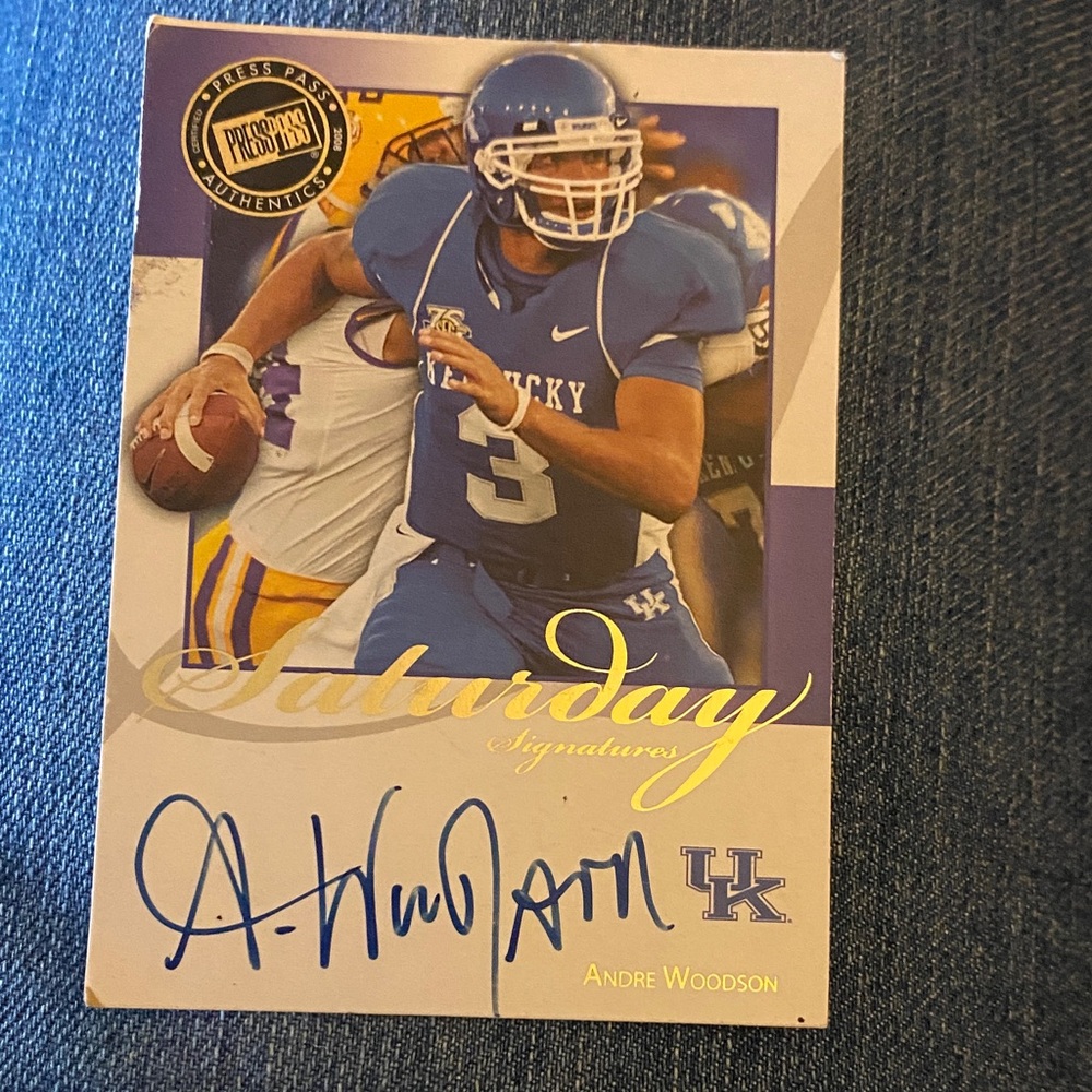 Andre Woodson Kentucky Wildcats Football Card - Blue and White